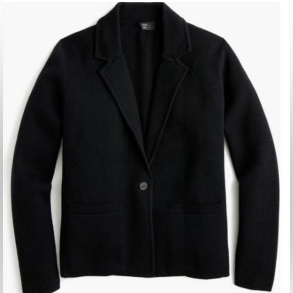 J Crew cropped single-button sweater-blazer